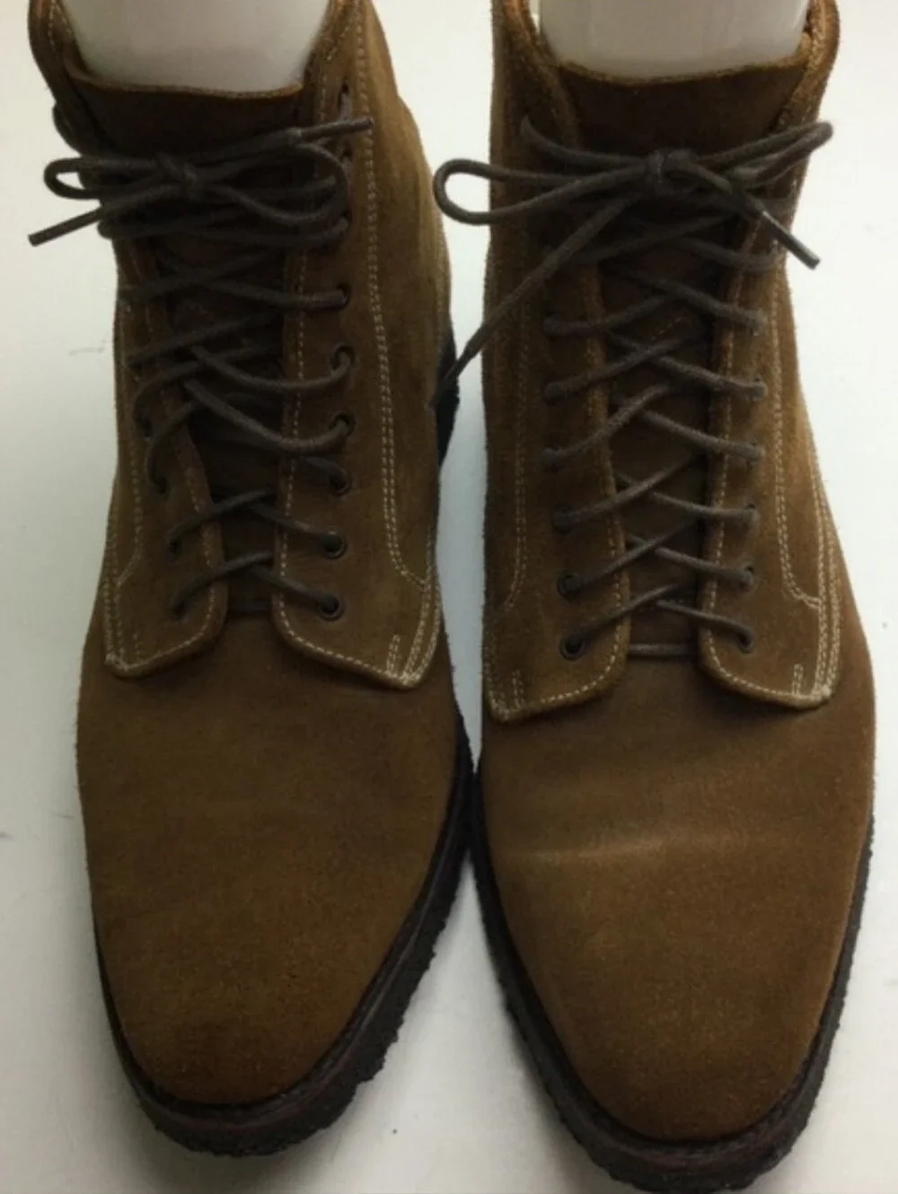 Sid Mashburn Field Handmade Brown Suede Lace-Up Boots Size 10